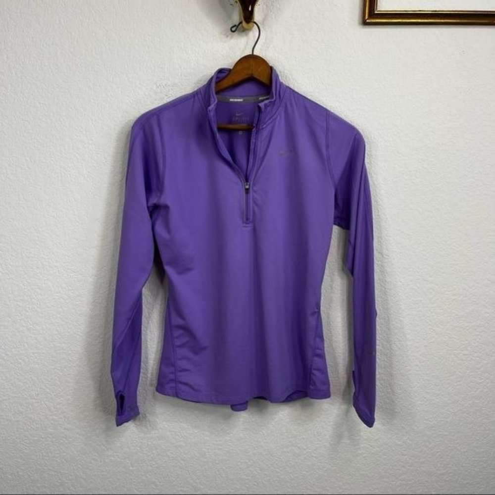 Nike Running Pop Over Soft Hand Long Sleeve 1/2 Zip Top